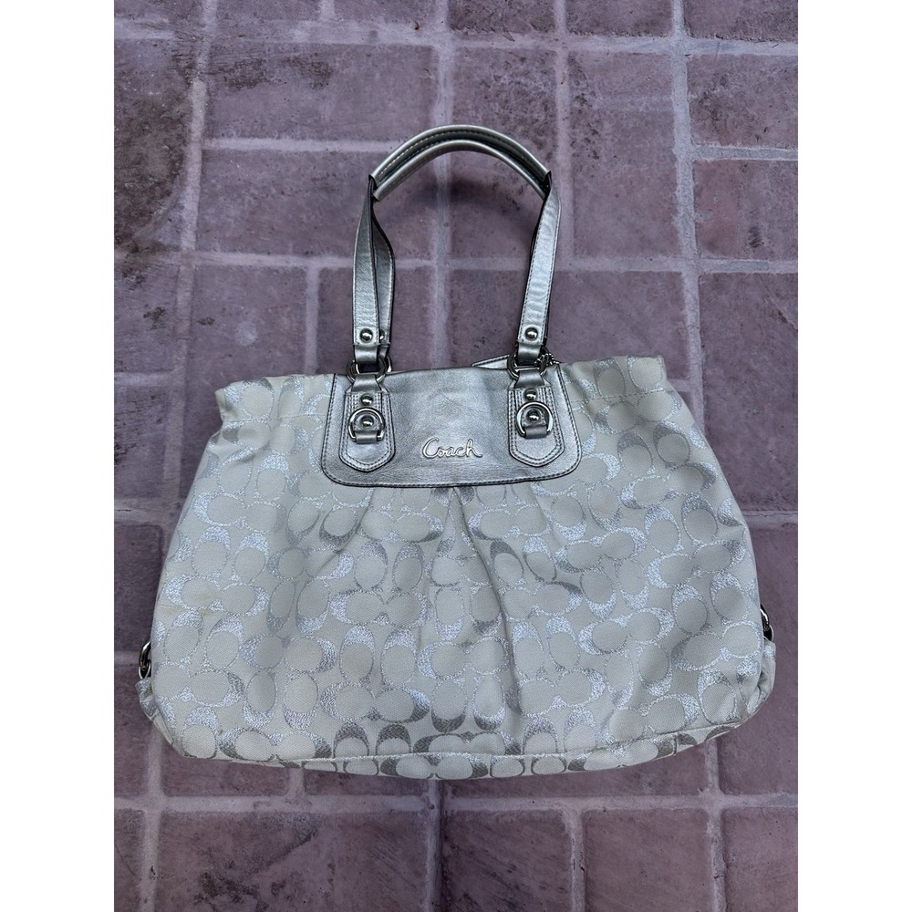 Vintage Coach Ashley Signature Lurex Satchel/Carryall F15807